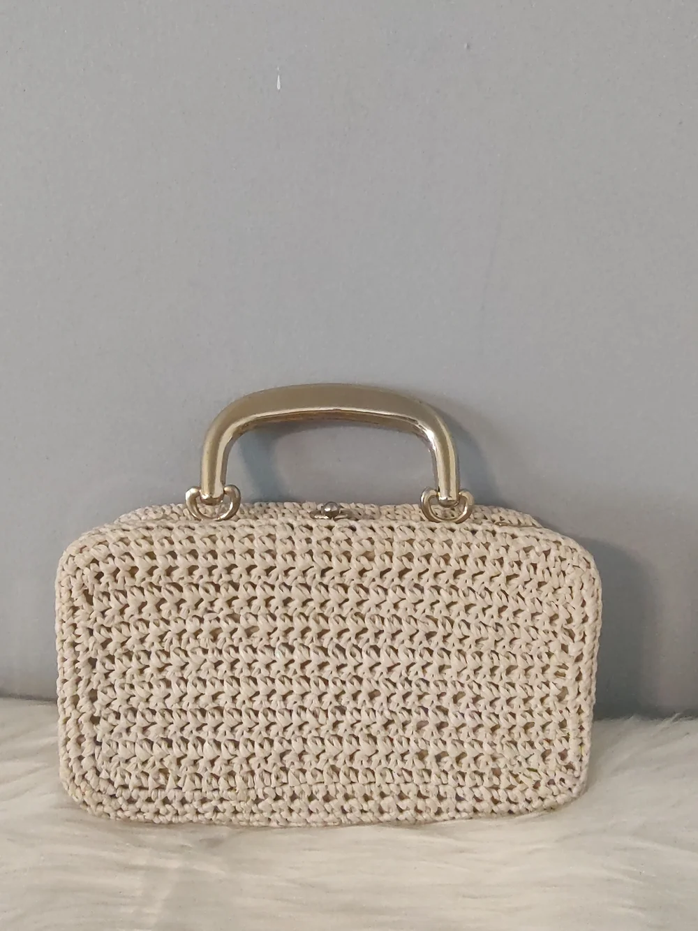 Vintage 1960s Forsum handwoven wicker handbag EUC